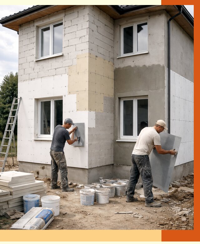 Утепление дома из газобетона в Рязани от 4313 руб./м² — заказать у ТепломастерРзн